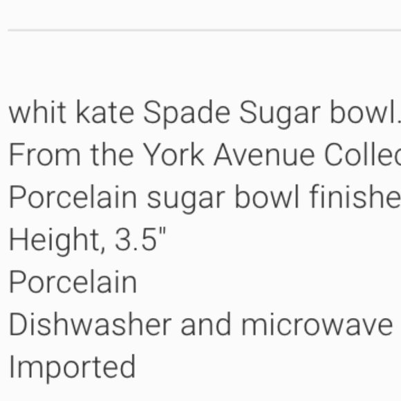 kate spade york avenue sugar bowl container nwt - Picture 6 of 9